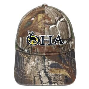 Kati Baseball Cap Brown Green OS Realtree Camo OHA Deer Logo Embroidered Hat